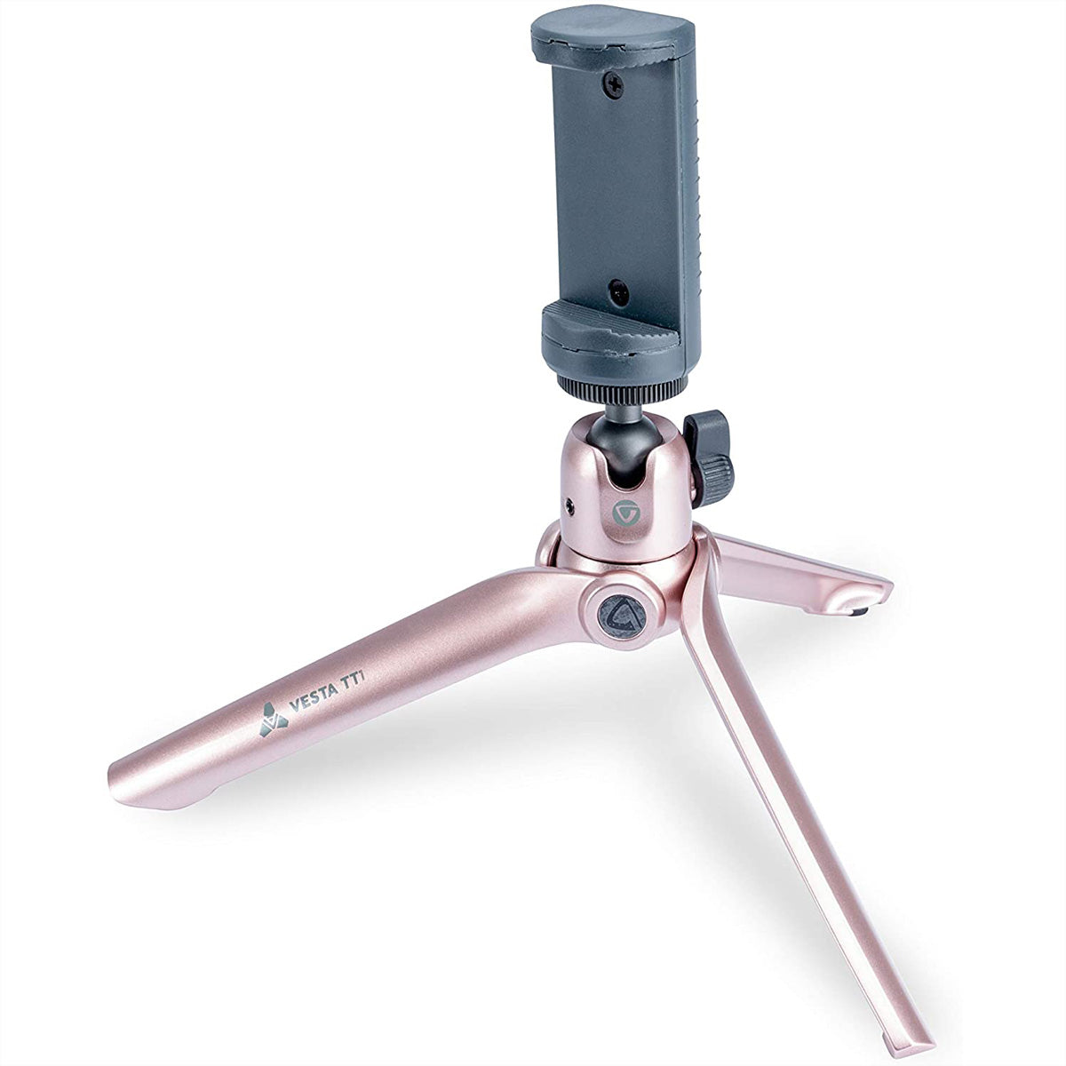 Vanguard VESTA TT Tischstativ – Kugelkopf, Smartphone-Halterung, Aluminium – Traglast 2 kg – Rosa
