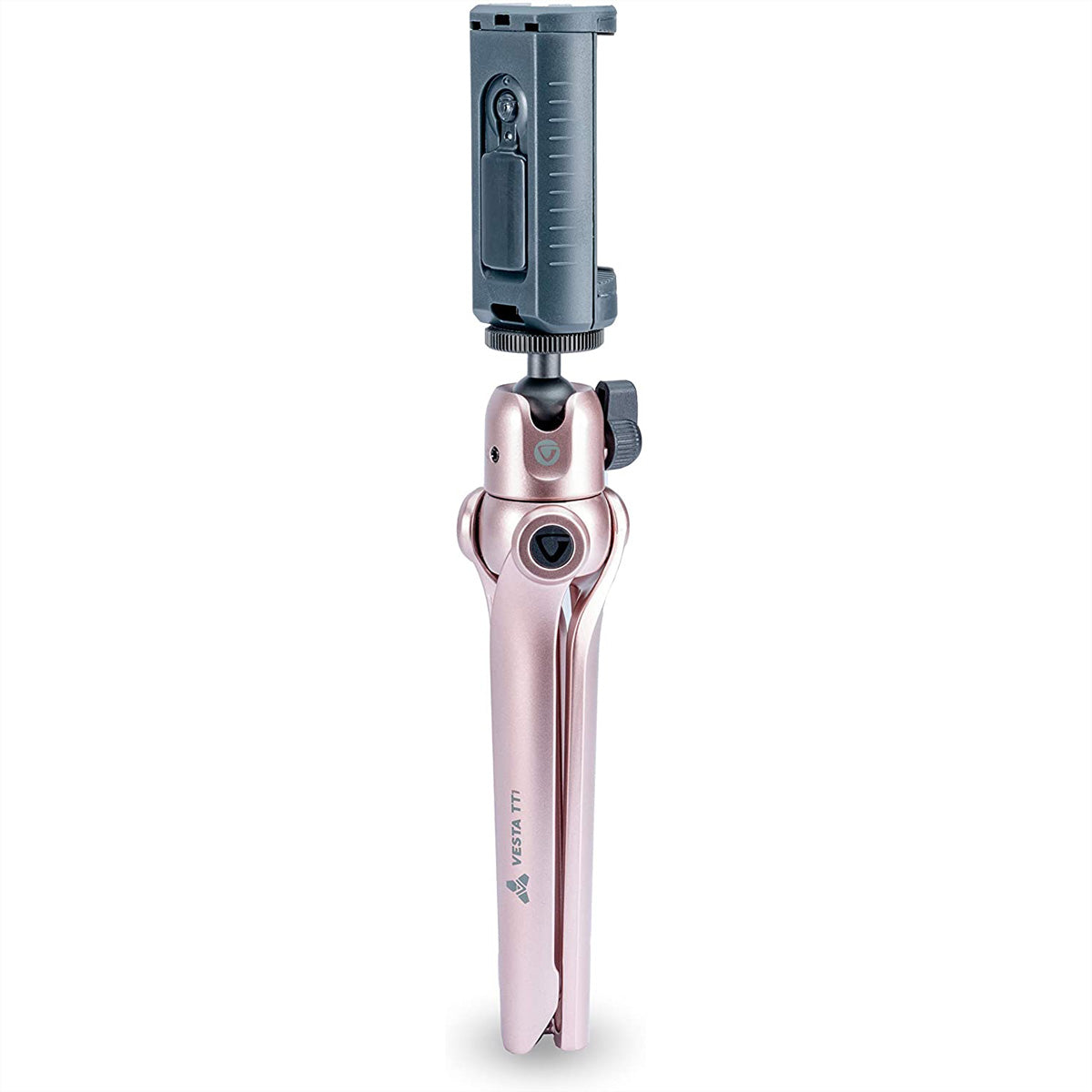 Vanguard VESTA TT Tischstativ – Kugelkopf, Smartphone-Halterung, Aluminium – Traglast 2 kg – Rosa