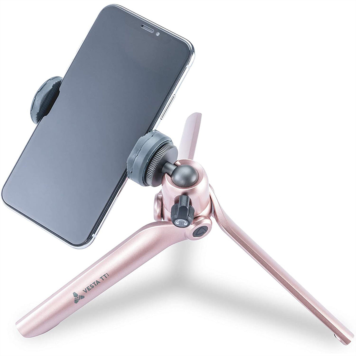 Vanguard VESTA TT Tischstativ – Kugelkopf, Smartphone-Halterung, Aluminium – Traglast 2 kg – Rosa