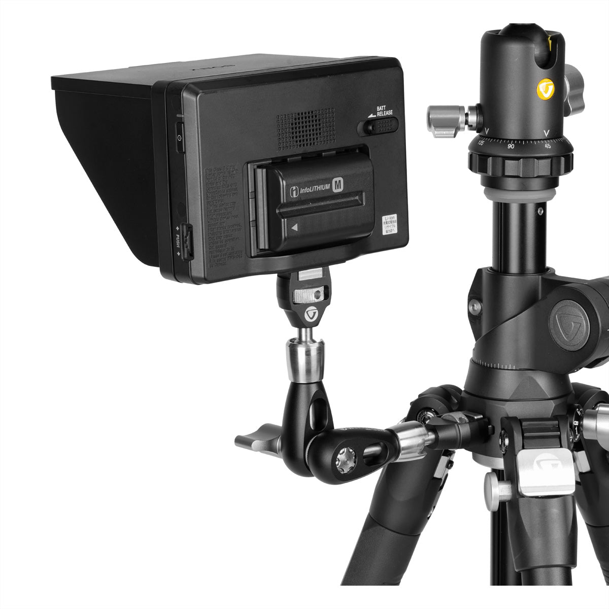 Vanguard VEO TSA DLX M Stützarm – 3 kg, 113–180 mm – für 1/4"/3/8"-Gewinde – Silber