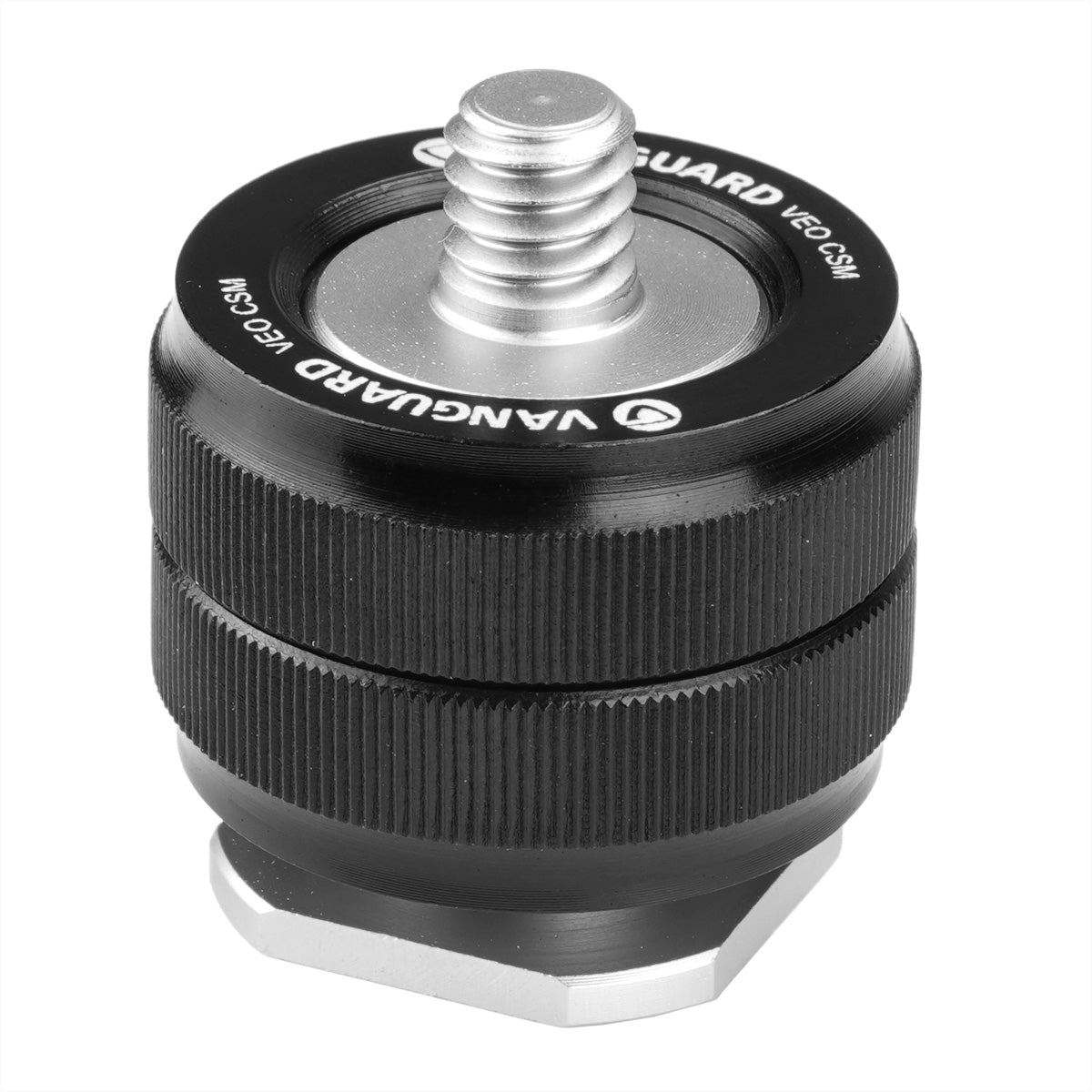 Vanguard VEO CSM Kaltschuhhalterung – 1/4"-Gewinde, 25 × 30 mm, CNC-gefrästes Aluminium – für Blitzschuhe – Si