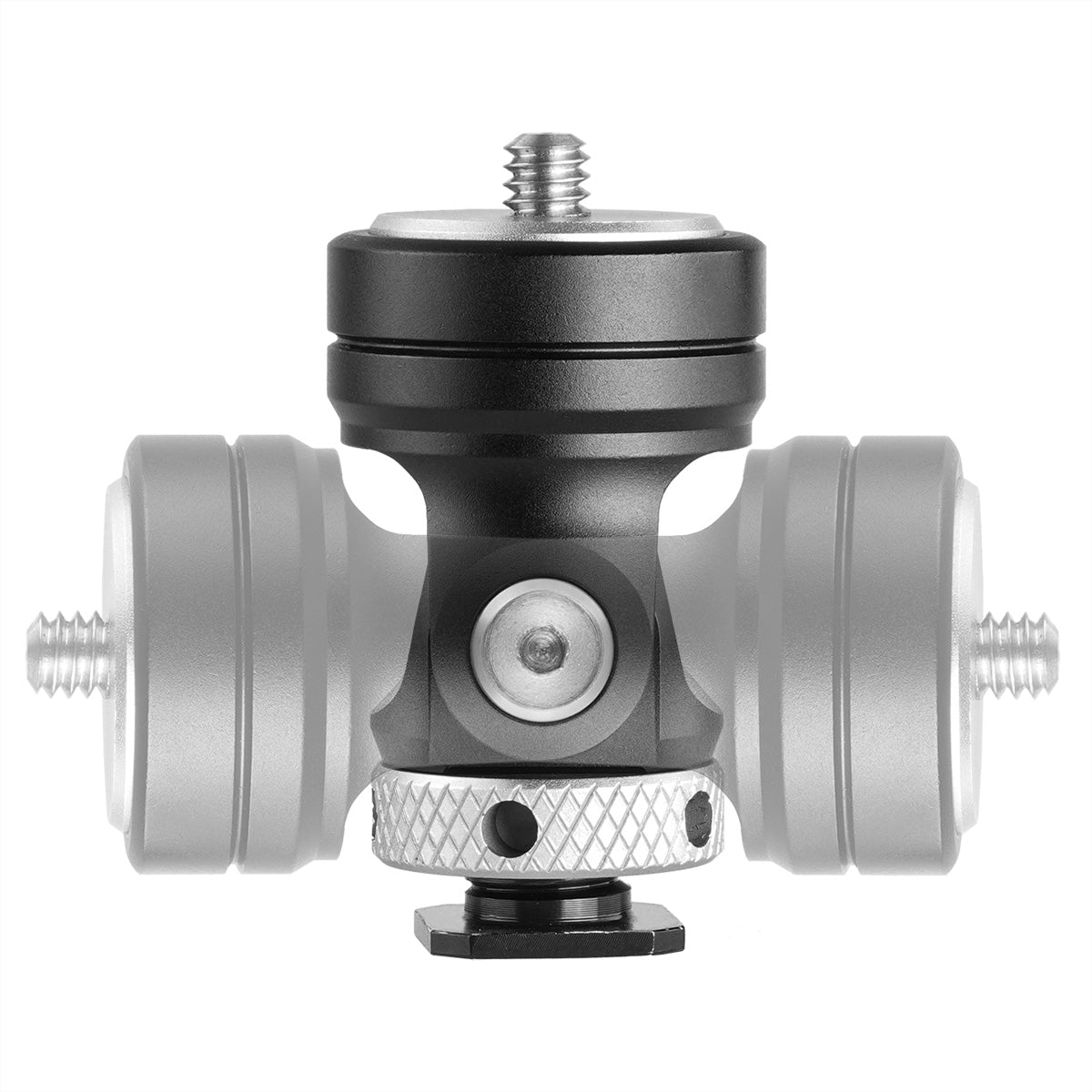 Vanguard VEO CSM DLX Kaltschuhhalterung – CNC Aluminium, 1/4" Gewinde, verstellbar ±90° – für Blitzschuhe