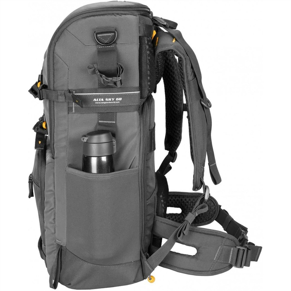 Vanguard Alta Sky 68 Kamerarucksack – für Supertele bis 800 mm f/5,6, 16" Laptop – 595 × 340 × 180 mm – Grau