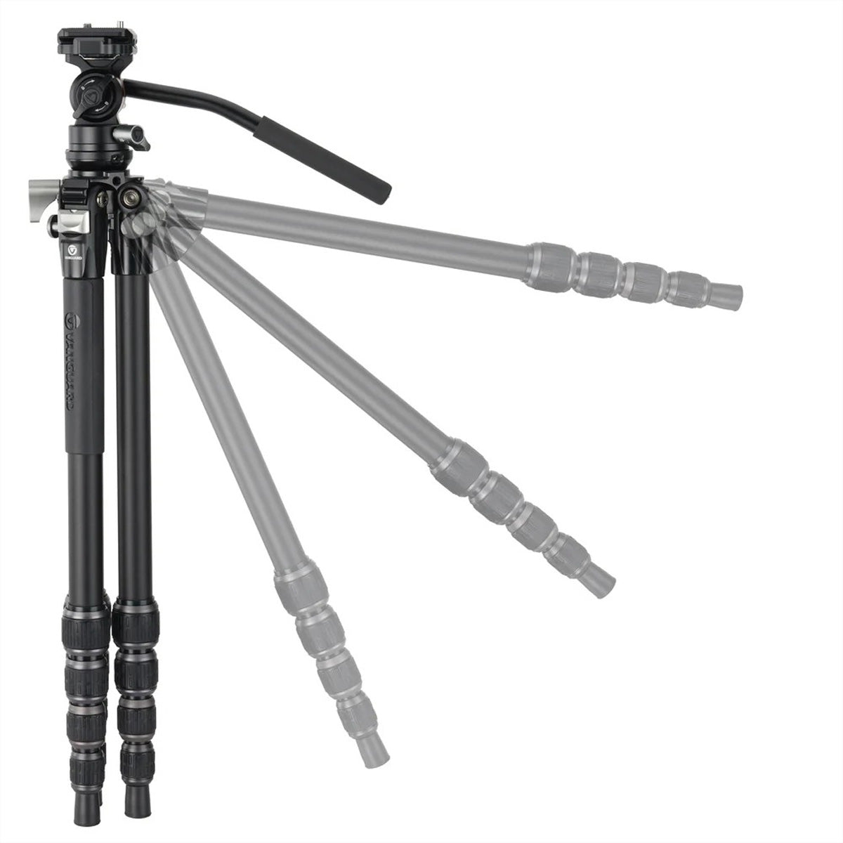 Vanguard ALTA PRO 3VLT 235CV12 Stativ – bis 147,9 cm – Traglast 6 kg – Carbon – Silberfarben