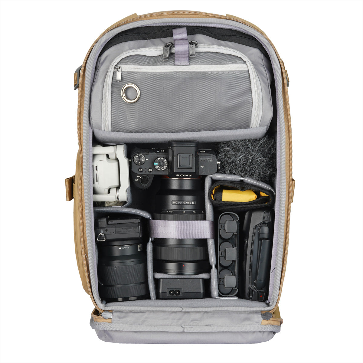 Vanguard VEO METRO B20L BG Fotorucksack – 20 Liter, 420 × 285 × 220 mm – für Laptops bis 14" – Beige