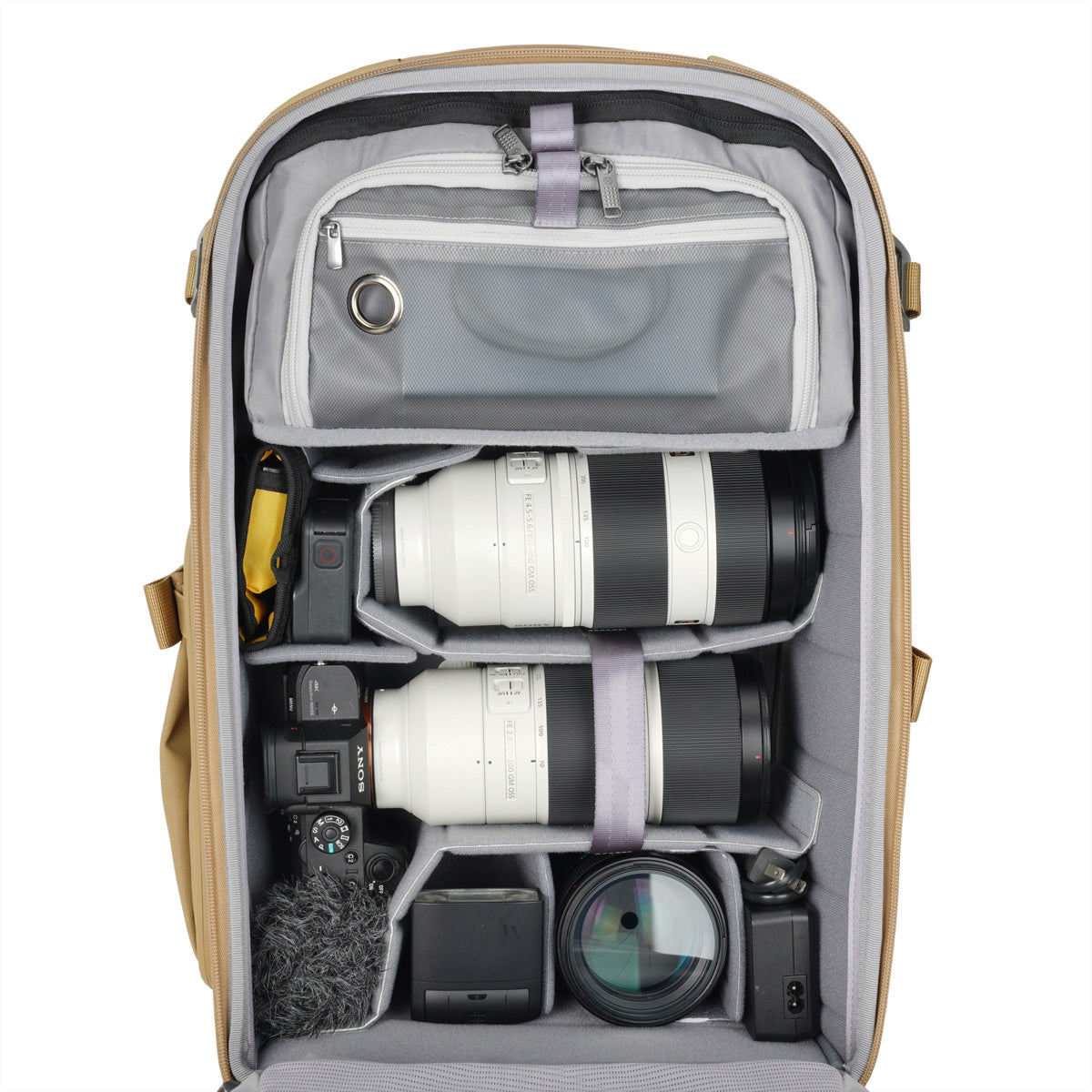 Vanguard VEO METRO B30L BG Fotorucksack – 30 Liter, 300D Polyester (DWR), 325 × 490 × 225 mm – beige