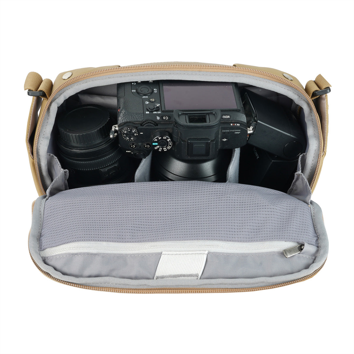Vanguard VEO METRO S4L BG Schultertasche – 4 l, 300D Polyester, Beige