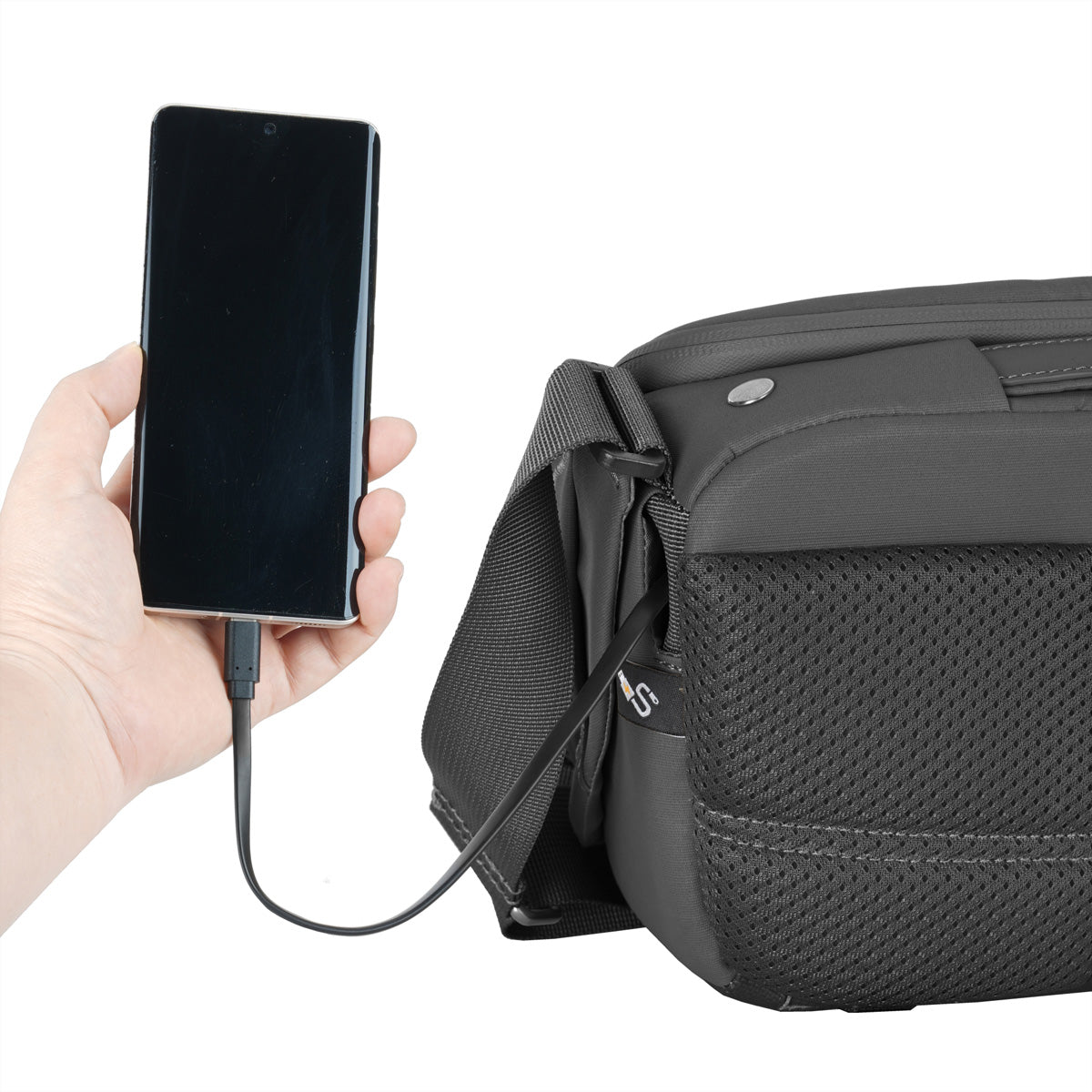 Vanguard VEO METRO S4L Schultertasche – 300D Polyester (DWR), 4 l – Schwarz