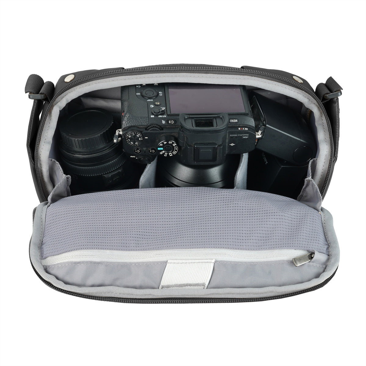 Vanguard VEO METRO S4L Schultertasche – 300D Polyester (DWR), 4 l – Schwarz