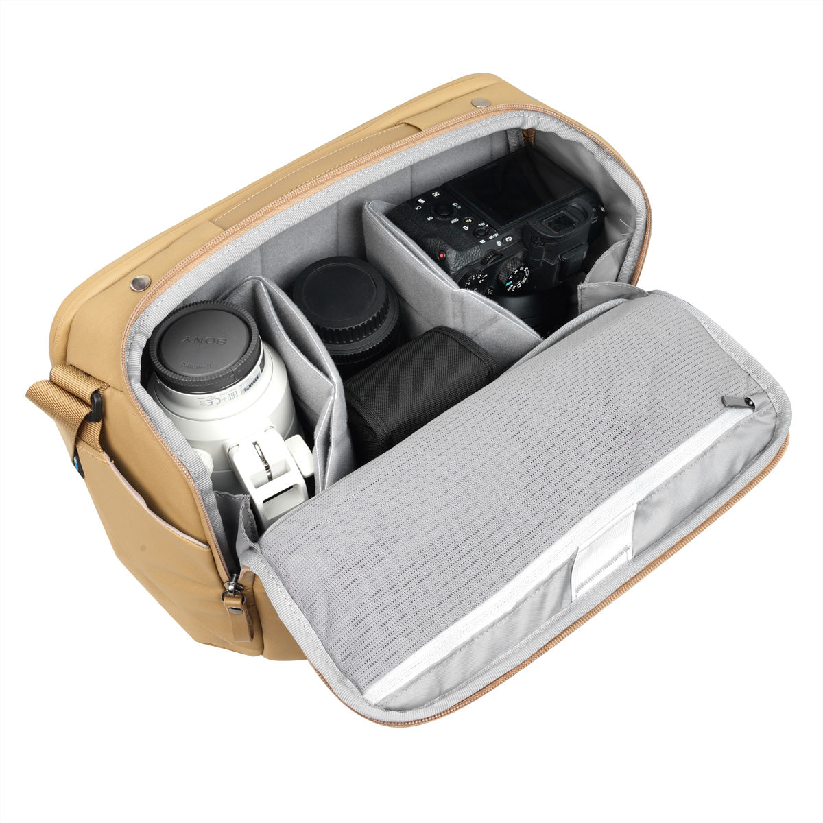 Vanguard VEO METRO S9L BG Schultertasche – 300D Polyester (DWR) – Beige