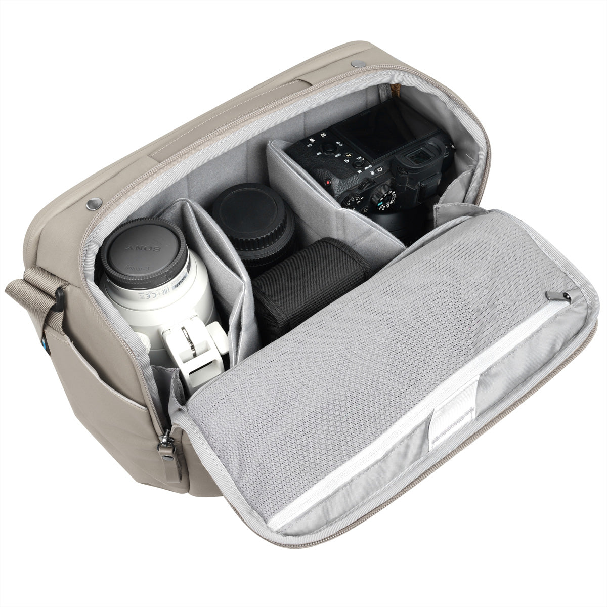 Vanguard VEO METRO S9L CM Schultertasche – 9 l, 275 × 365 × 170 mm – Beige