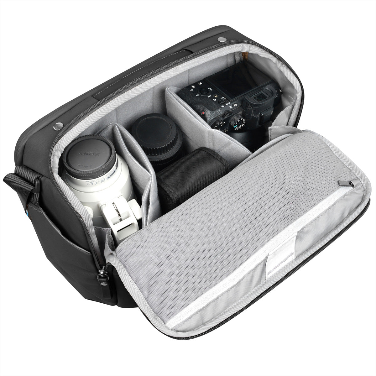 Vanguard VEO Select 22SBK Schultertasche – 5 l – für spiegellose Kameras und kleinere DSLR-Kits – Schwarz