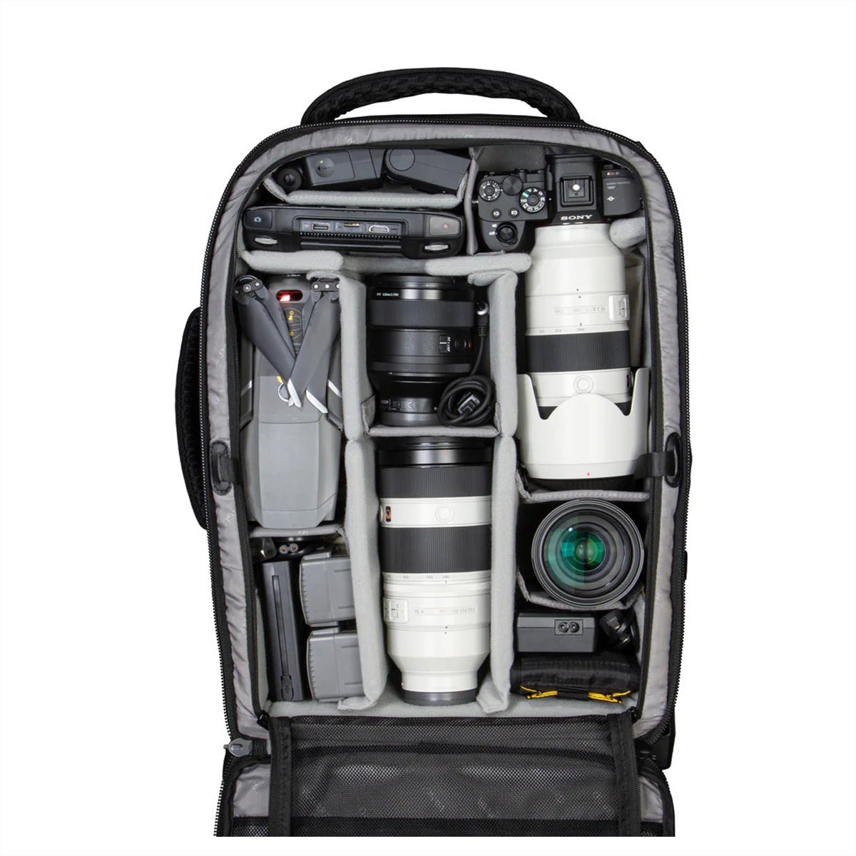 Vanguard VEO SELECT 59T BK Fototrolley/Rucksack – 545 × 360 × 220 mm – für 17" Laptop, 9,7" Tablet – Schwarz