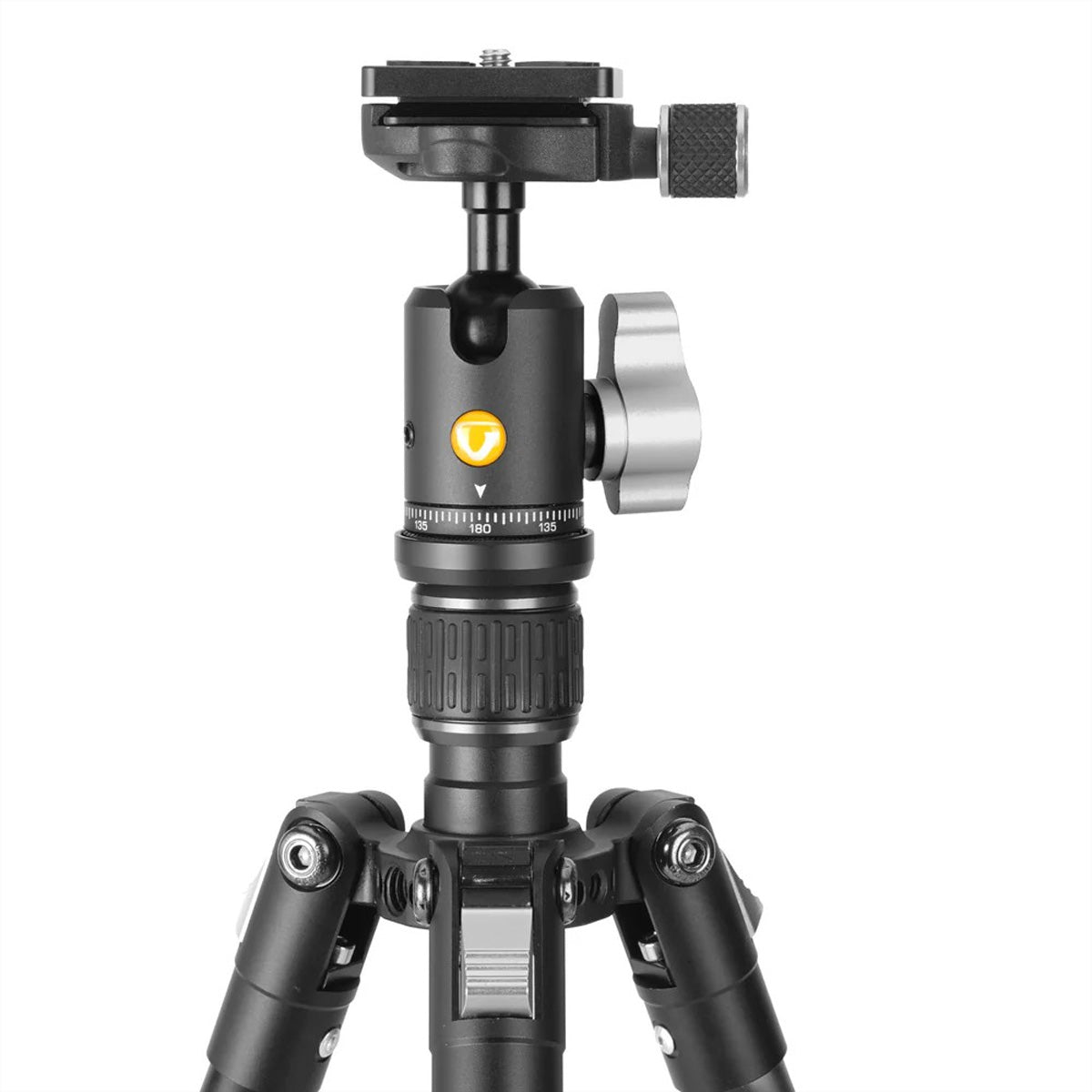 Vanguard VESTA GO 204AB Reisestativ – bis 138,5 cm, Traglast 3 kg, 4-teilig – Silber