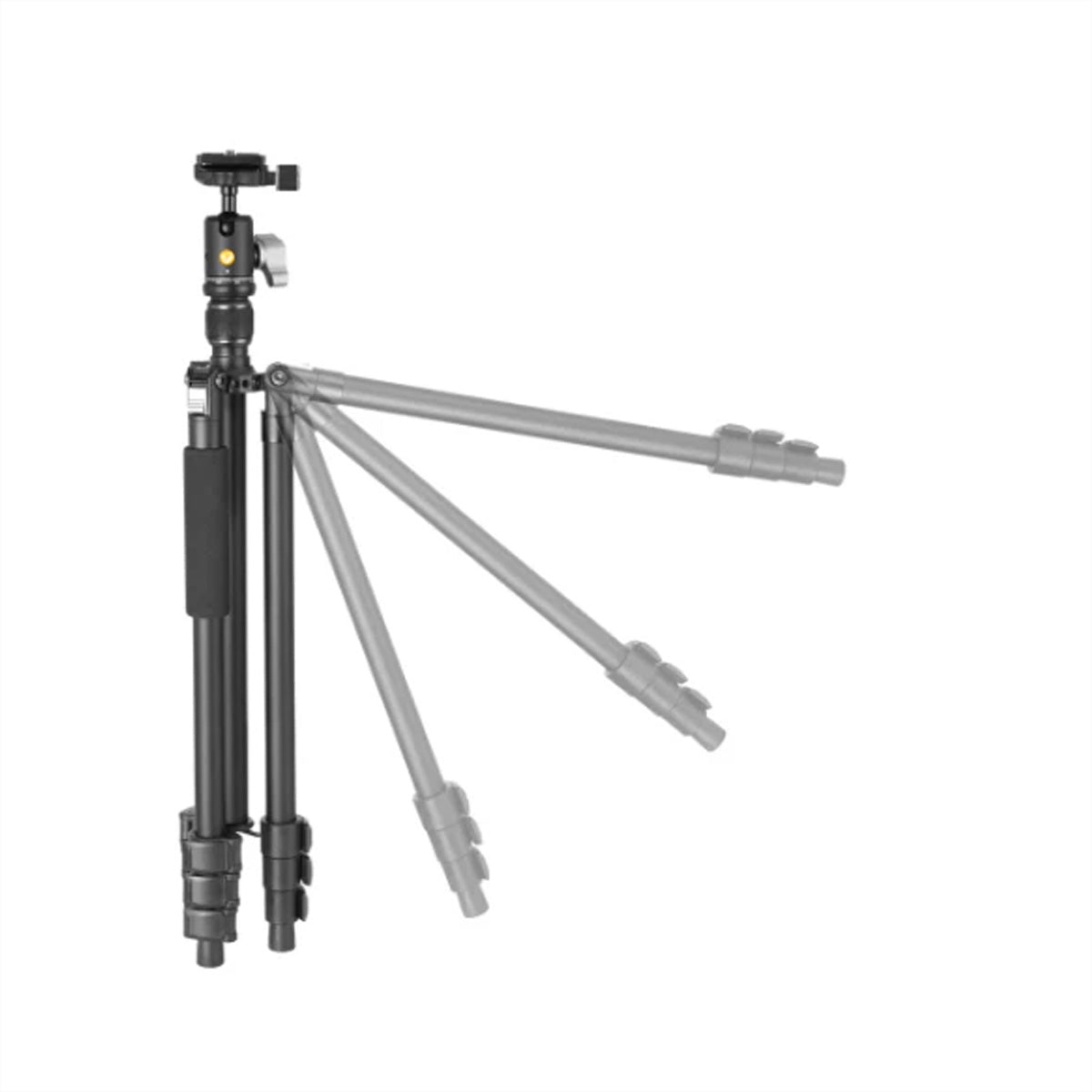 Vanguard VESTA GO 204AB Reisestativ – bis 138,5 cm, Traglast 3 kg, 4-teilig – Silber