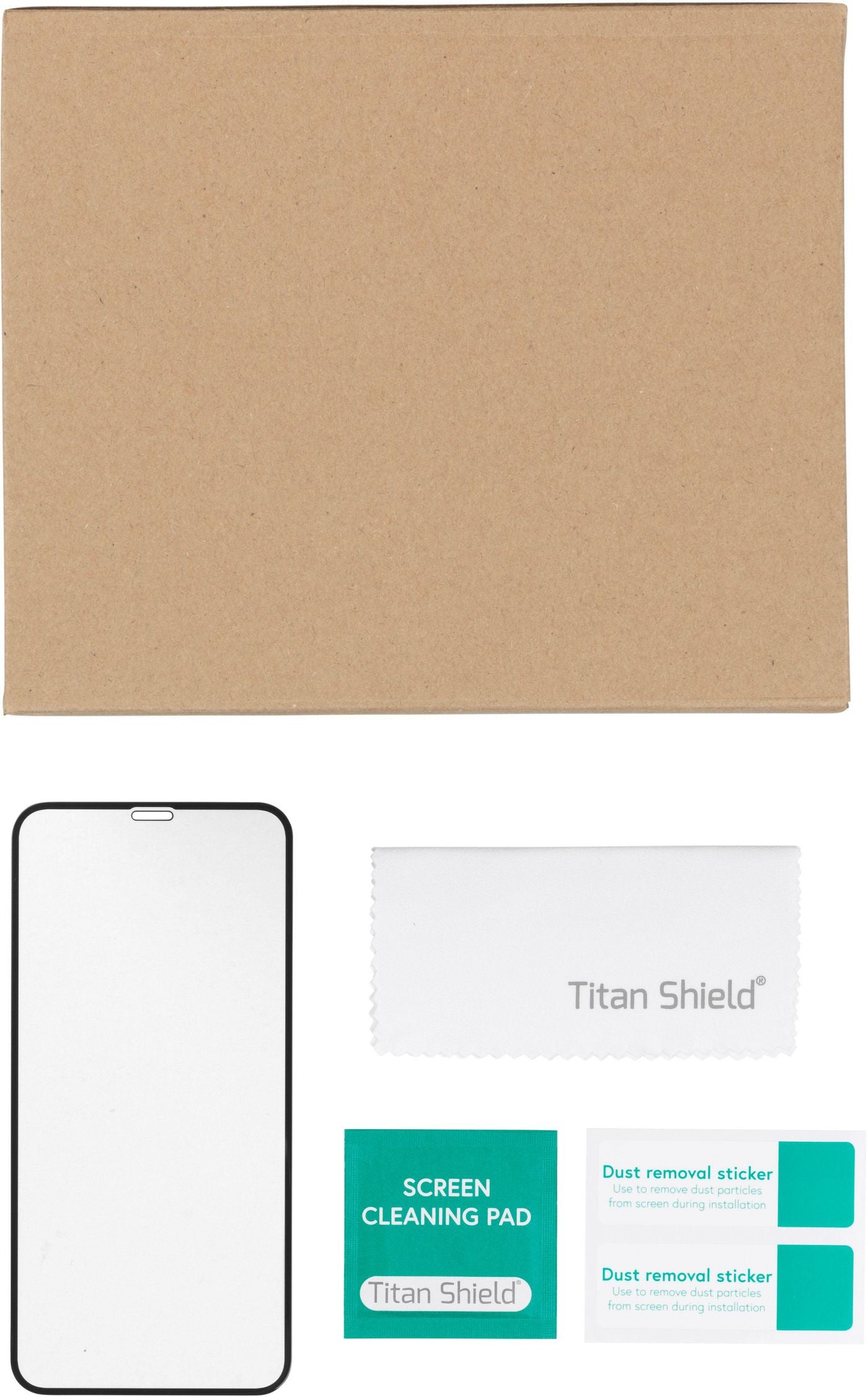 eSTUFF Schutzglas Titan Shield – für Apple iPhone 12/12 Pro – gehärtetes Glas