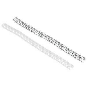 GBC Drahtbinderücken – für Format A4, 45–85 Blatt – Ø 10 mm, Schwarz, Draht – 100 Stk.