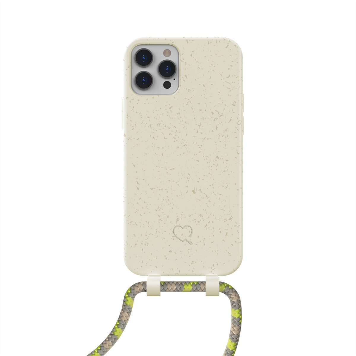 Lotta Power Backcover – für Apple iPhone 12/12 Pro, mit abnehmbarer Handykette, Bambus, Sandstone