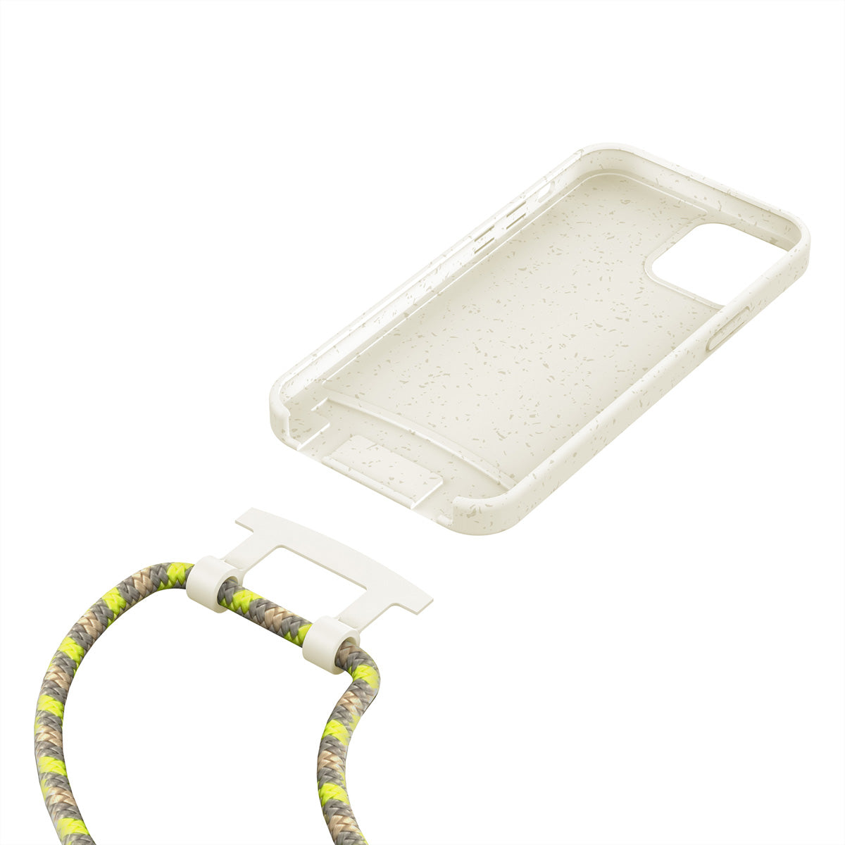 Lotta Power Backcover – für Apple iPhone 12/12 Pro, mit abnehmbarer Handykette, Bambus, Sandstone