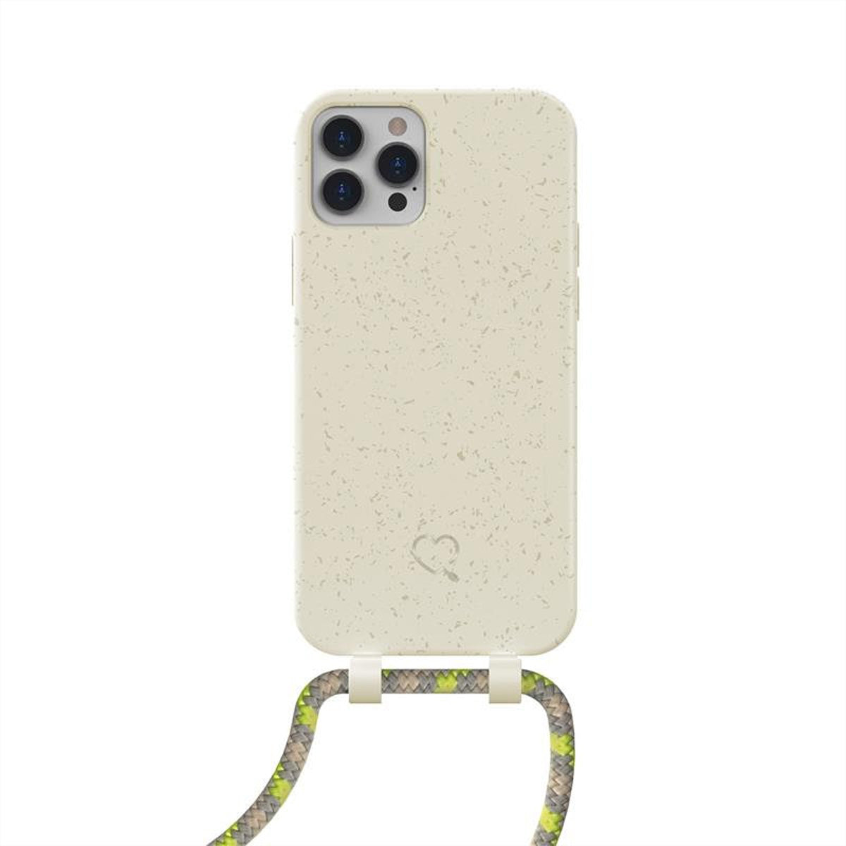 Lotta Power Backcover – für Apple iPhone 12/12 Pro, mit abnehmbarer Handykette, Bambus, Sandstone