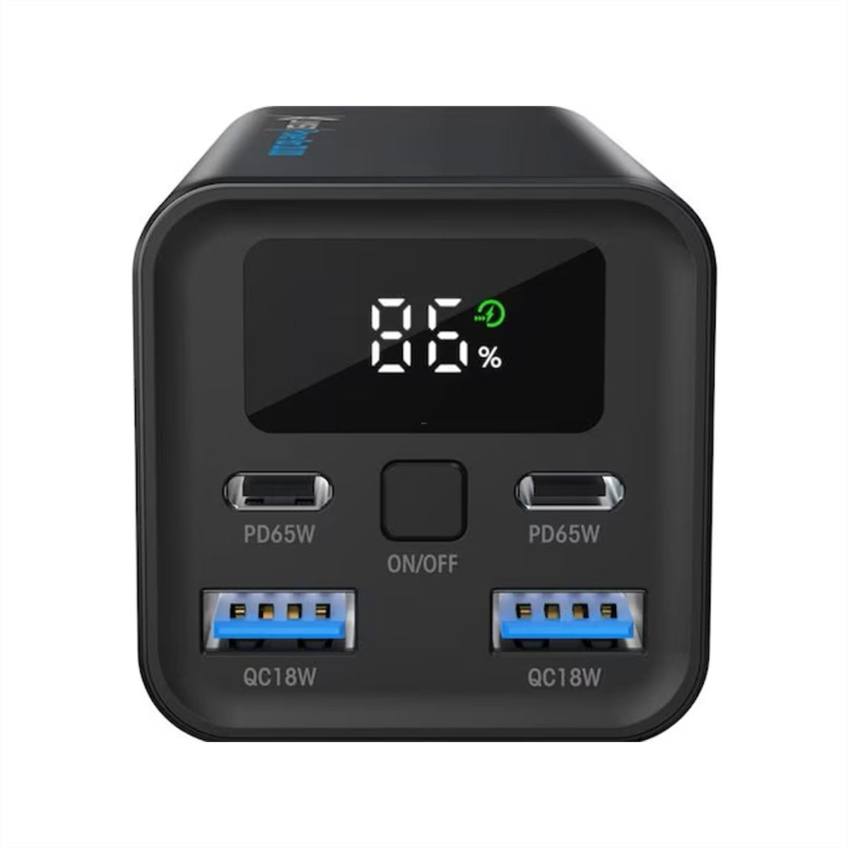 Xlayer Powerbank 20'000 mAh – 65 W PD, 2× USB-C, 2× USB-A, schwarz