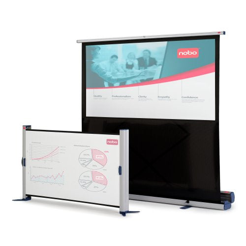 Nobo Mobile Leinwand – 4:3, 99,6 × 75 cm, weiss