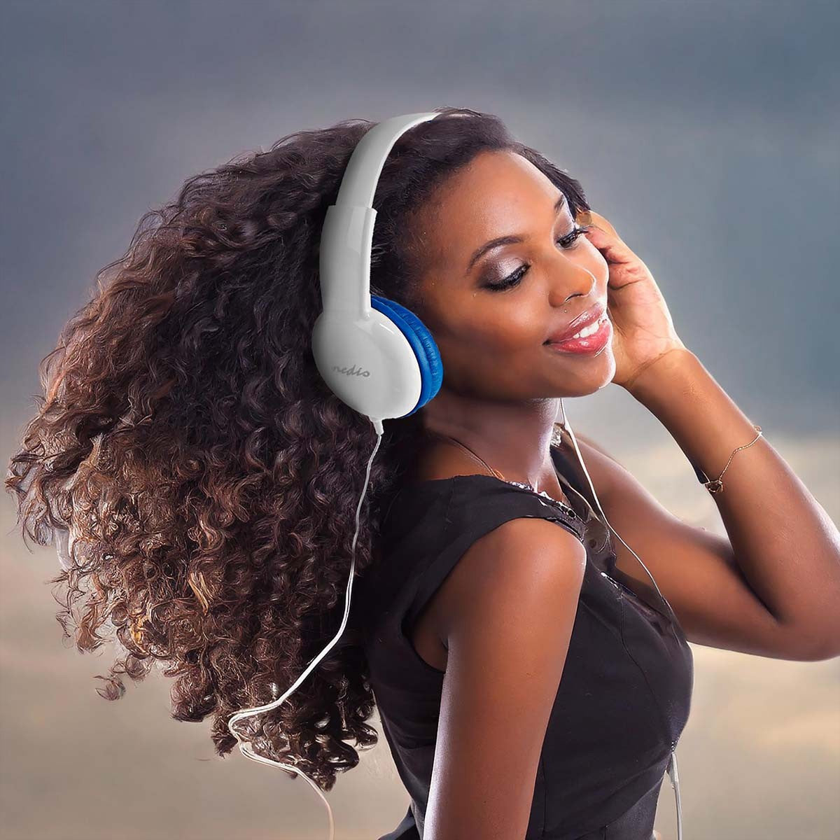 Nedis On-Ear-Kopfhörer – Stereo, Kabel, 3,5 mm Klinke, Blau