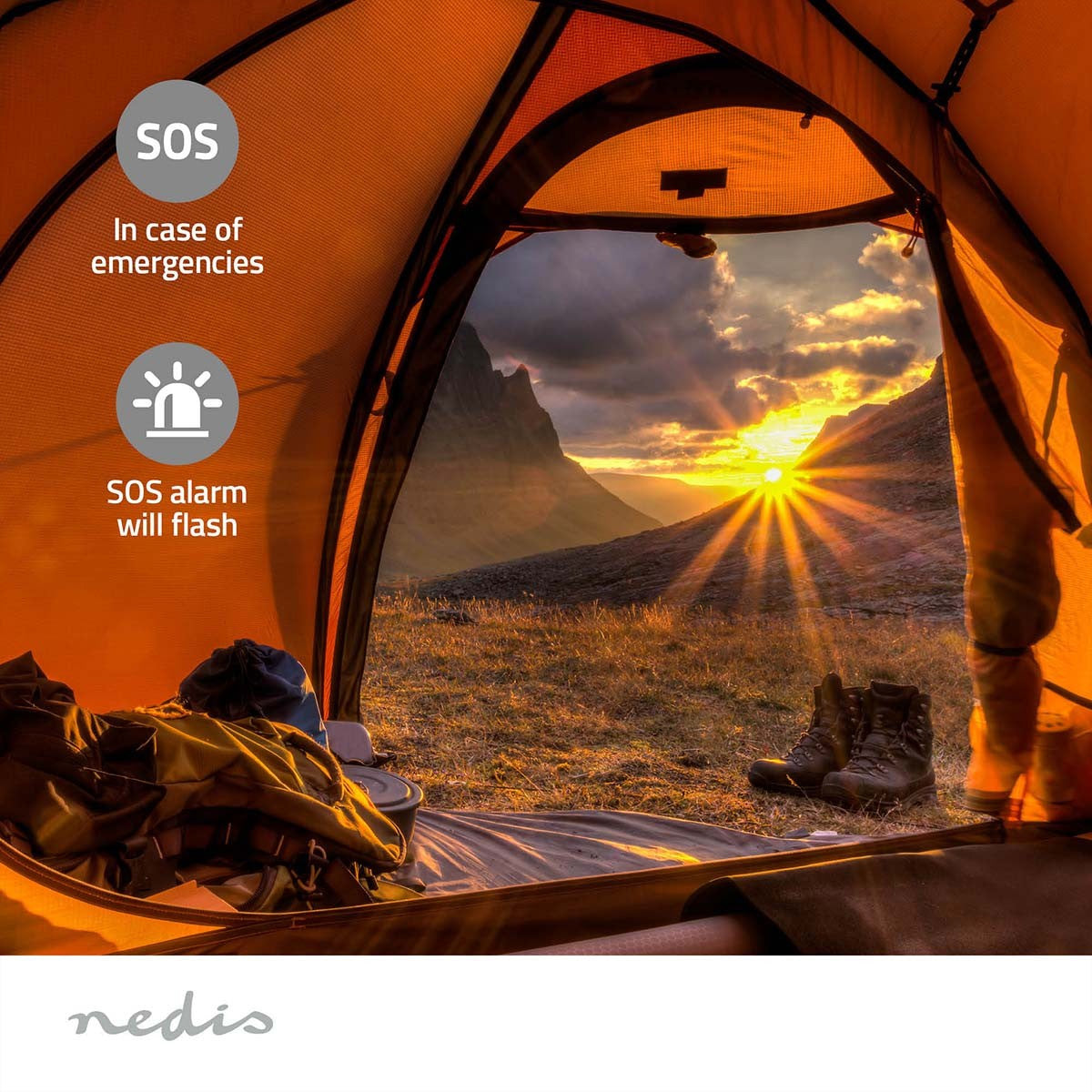 Nedis Notfallradio – Tragbares DAB+ Radio, UKW, 15 h Akku – Grün/Schwarz