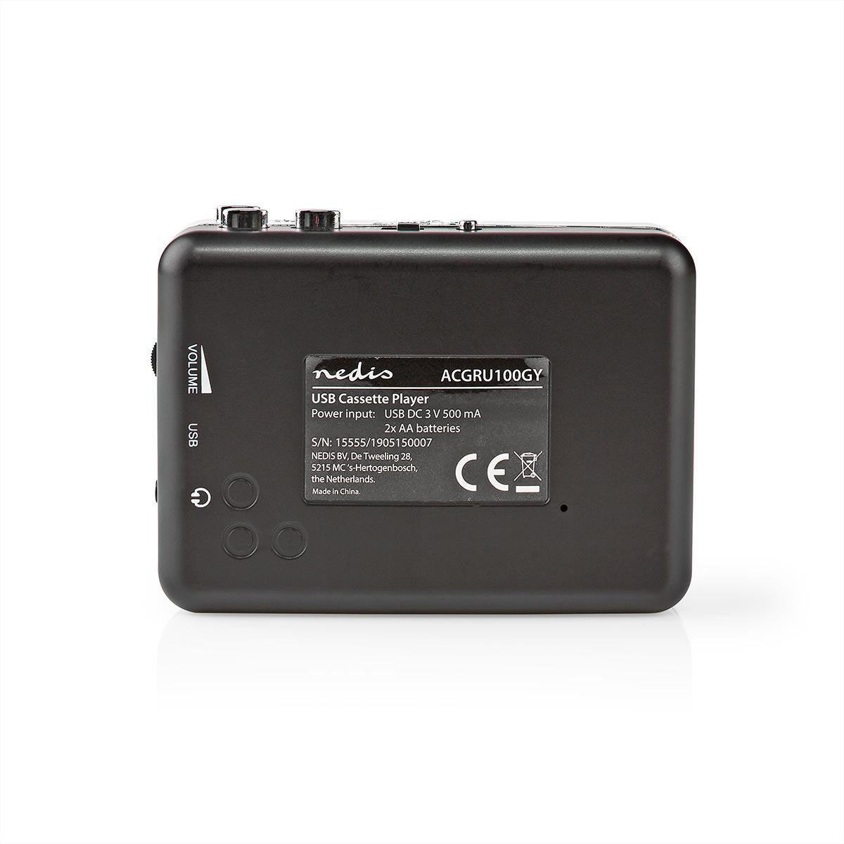 Nedis Kassetten-Adapter – Kassetten-Digitalisierer, Micro-USB, 3,5 mm – Grau