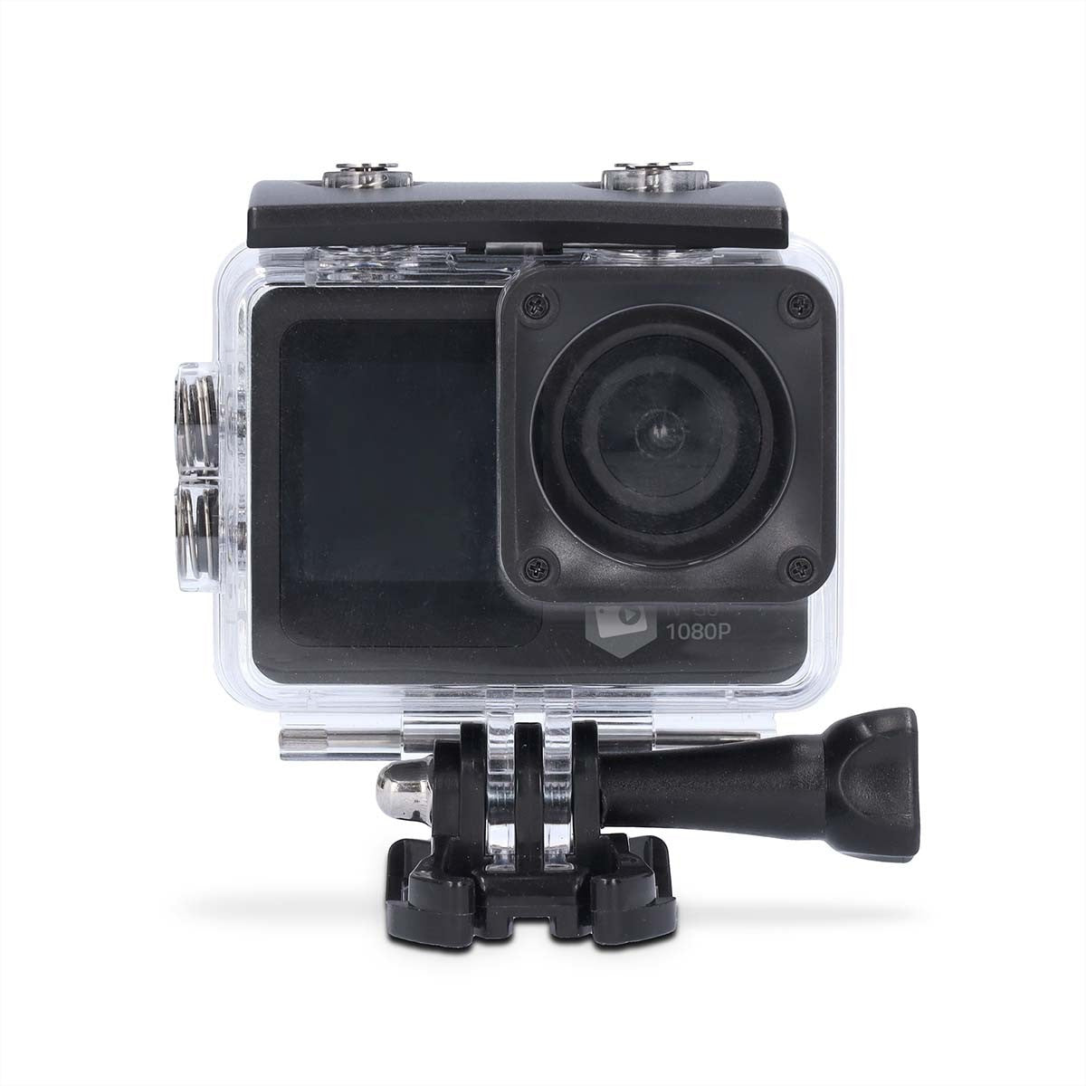 Nedis Action Cam – Unterwasserkamera, wasserdicht bis 30 m, 12 MP, 4K, schwarz