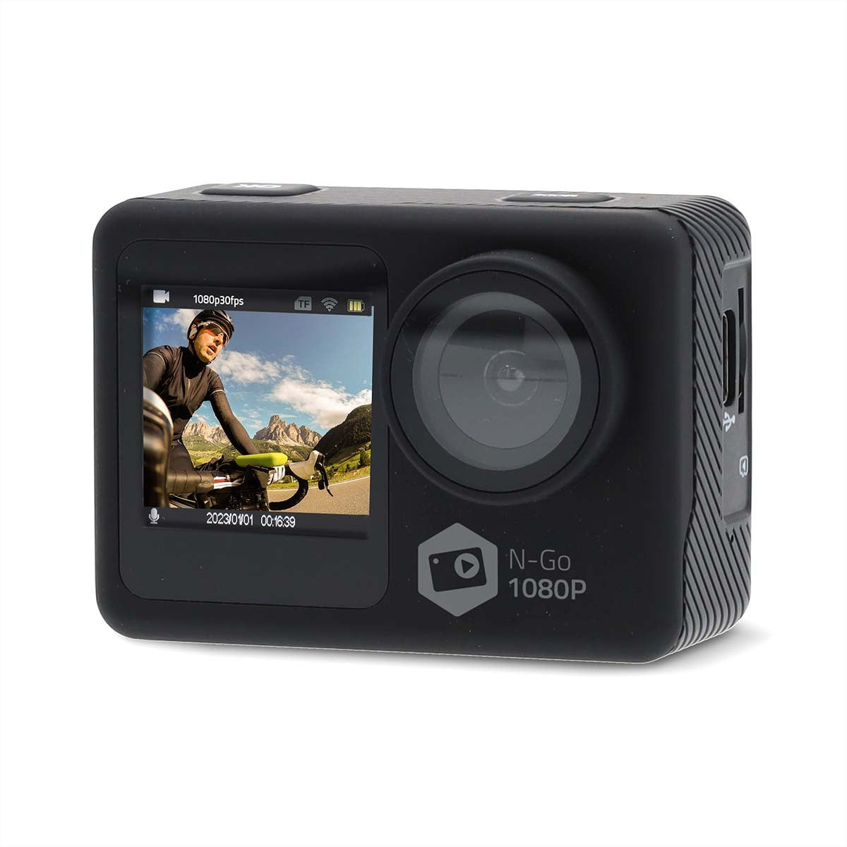 Nedis Action Cam – Unterwasserkamera, wasserdicht bis 30 m, 12 MP, 4K, schwarz