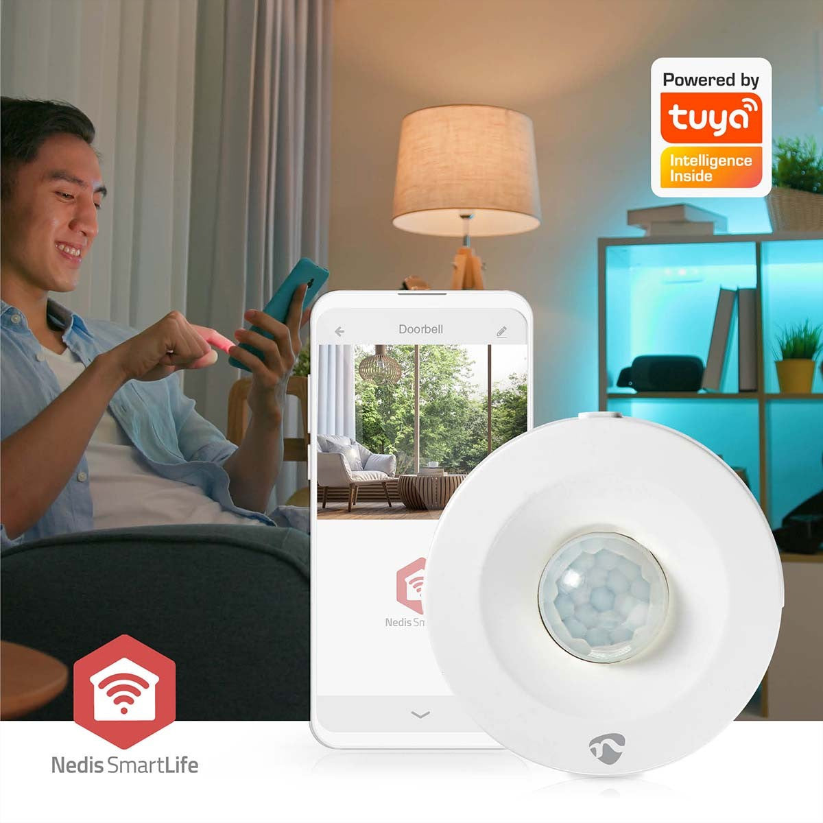 Nedis SmartLife P1 – Sensor – Passiver Infrarot-Sensor (PIR), Innenbereich (IP20)