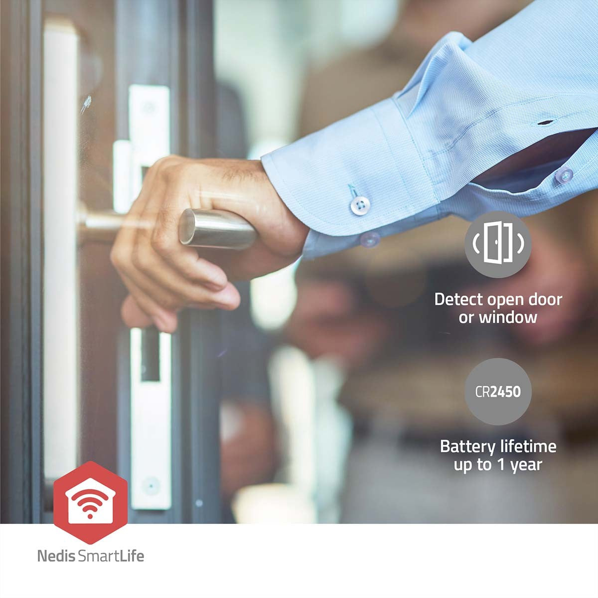 Nedis Sensor – Tür-/Fenstersensor, Zigbee, 30 m Reichweite – für Nedis SmartLife