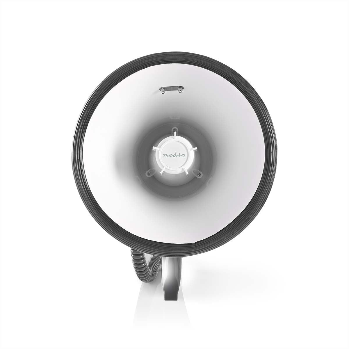 Nedis Megaphon – Reichweite 1500 m, 120 dB, mit Sirene, batteriebetrieben – Weiss