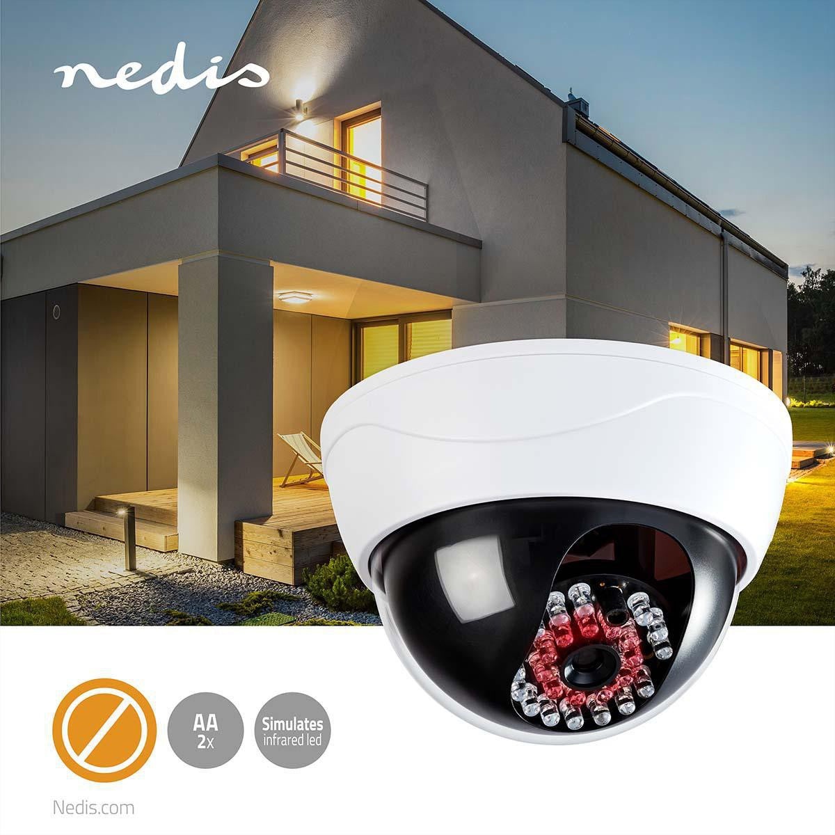 Nedis Dummy-Überwachungskamera Dome – Batteriebetrieben – IP44