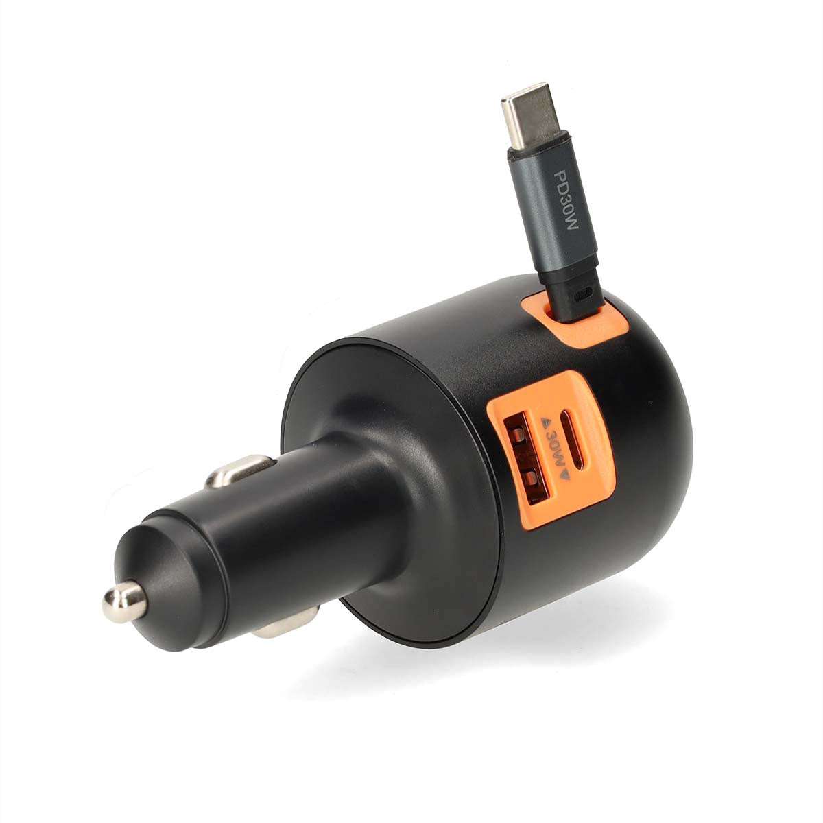 Nedis Auto-Ladegerät 60 W – USB-C×1, USB-A×1, mit USB-C-Kabel 0,7 m – PD 3.0/PPS – für 12–24 V Fahrzeuge