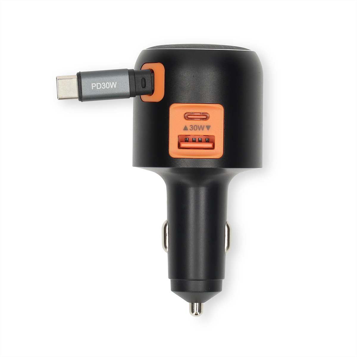 Nedis Auto-Ladegerät 60 W – USB-C×1, USB-A×1, mit USB-C-Kabel 0,7 m – PD 3.0/PPS – für 12–24 V Fahrzeuge