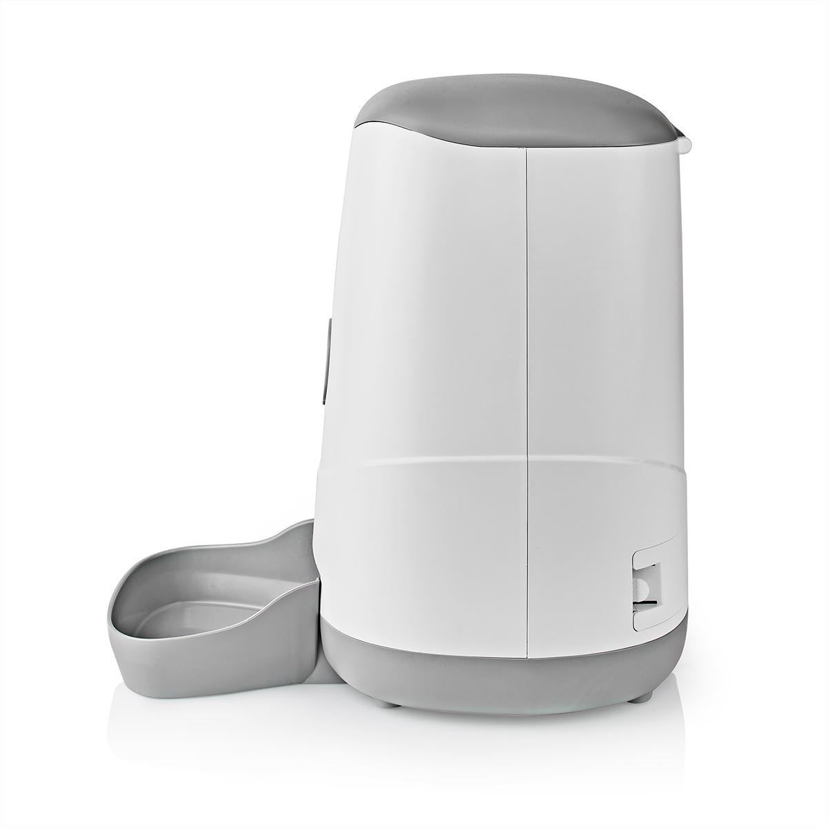 Nedis SmartLife – Zubehör – Futterspender, WLAN, 3,7 l – für Hunde und Katzen, Weiss/Grau