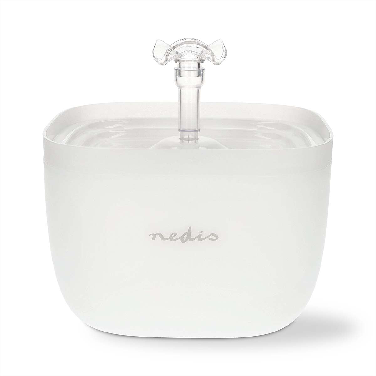 Nedis Haustier-Trinkbrunnen – 2 l, weiss, Polymer, Beleuchtung, USB-Betrieb, Anti-Rutsch-Boden