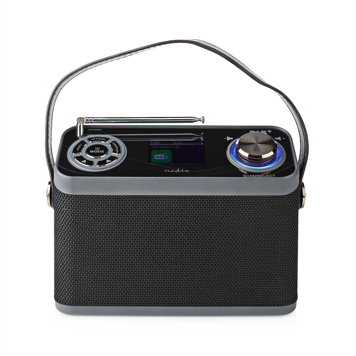 Nedis DAB+/UKW-Tischradio, Bluetooth – Schwarz