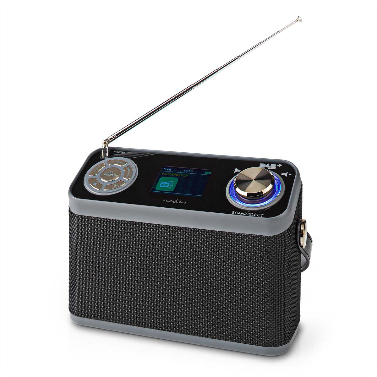 Nedis DAB+/UKW-Tischradio, Bluetooth – Schwarz