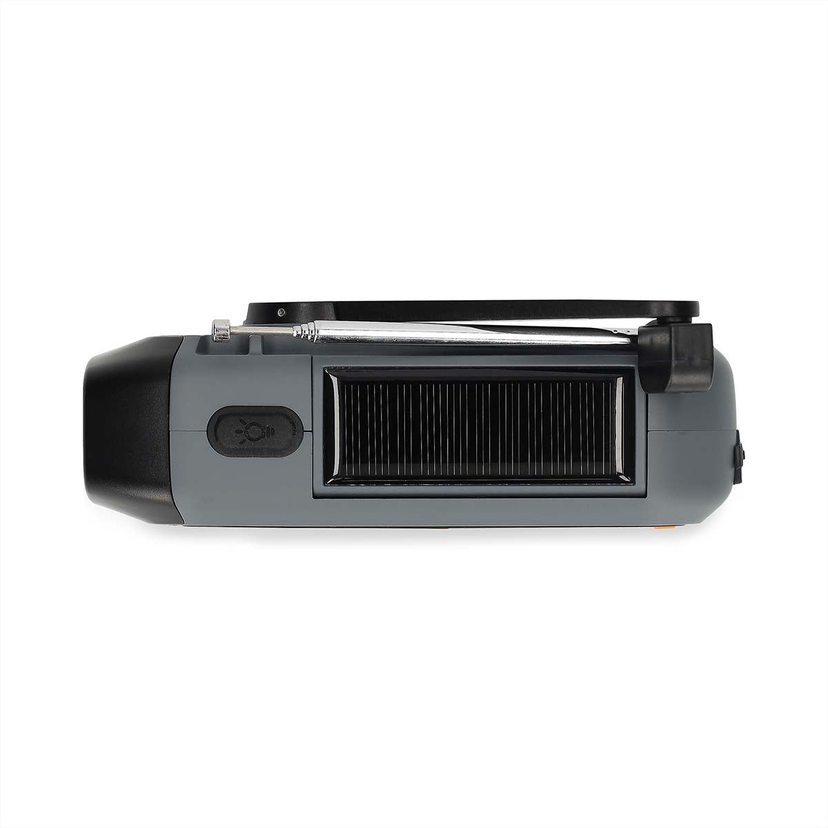 Nedis Tragbares DAB+ Radio, UKW, 2'500 mAh Akku, Handkurbel, Solarpanel, Powerbank – Schwarz/Grau