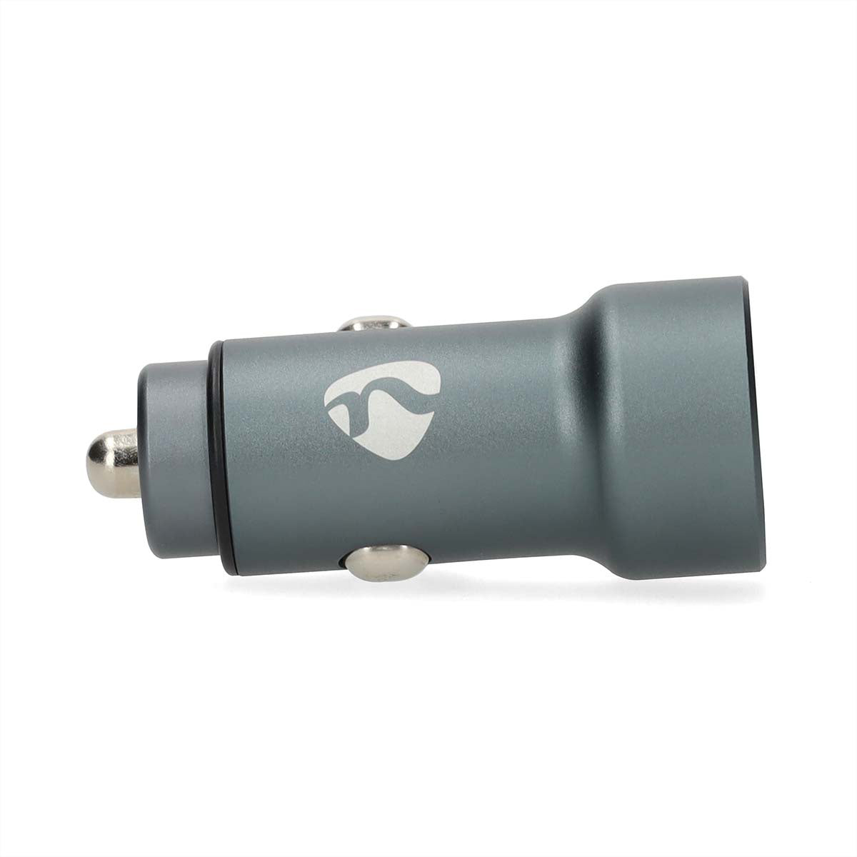 Nedis Auto-Ladegerät 48 W – USB-C×1, USB-A×1, PD 3.0, PPS, QC 3.0 – für 12-/24-V-Fahrzeuge – Grau