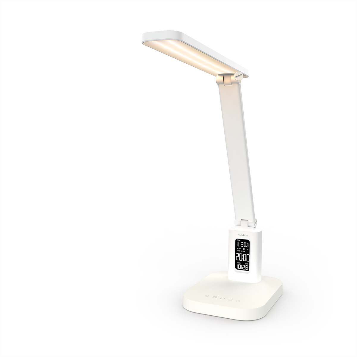 Nedis Tischleuchte – LED 7,5 W, 220 lm, 3000–5700 K, dimmbar, Akku, Touch-Dimmer – Weiss