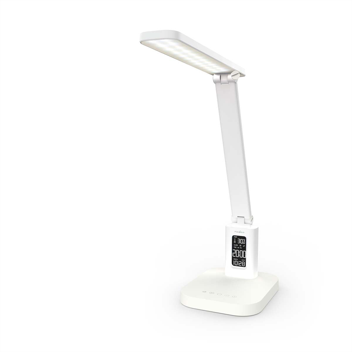 Nedis Tischleuchte – LED 7,5 W, 220 lm, 3000–5700 K, dimmbar, Akku, Touch-Dimmer – Weiss