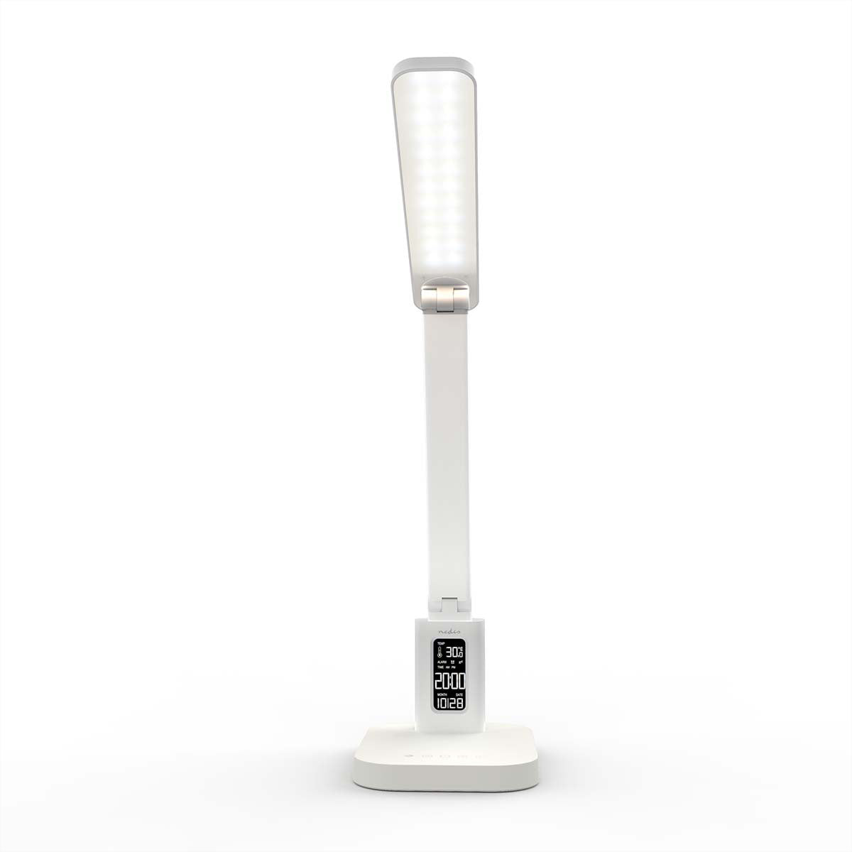 Nedis Tischleuchte – LED 7,5 W, 220 lm, 3000–5700 K, dimmbar, Akku, Touch-Dimmer – Weiss