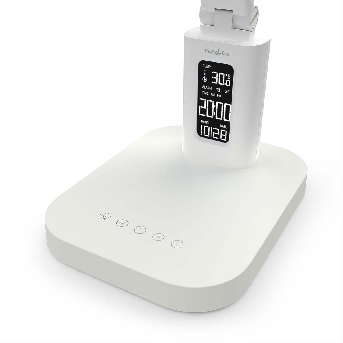 Nedis Tischleuchte – LED 7,5 W, 220 lm, 3000–5700 K, dimmbar, Akku, Touch-Dimmer – Weiss