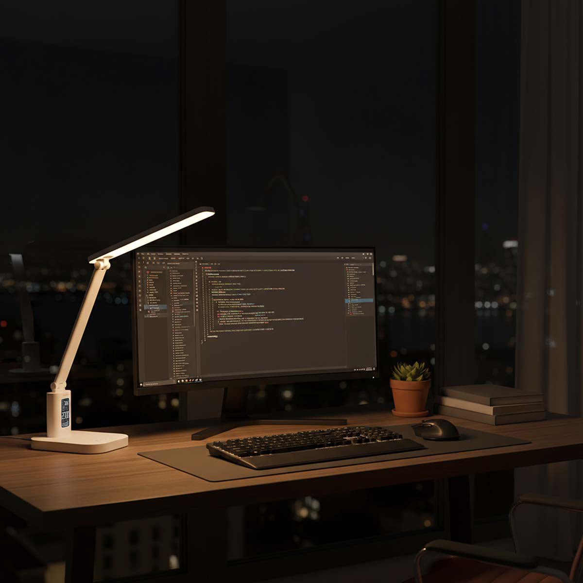 Nedis Tischleuchte – LED 7,5 W, 220 lm, 3000–5700 K, dimmbar, Akku, Touch-Dimmer – Weiss
