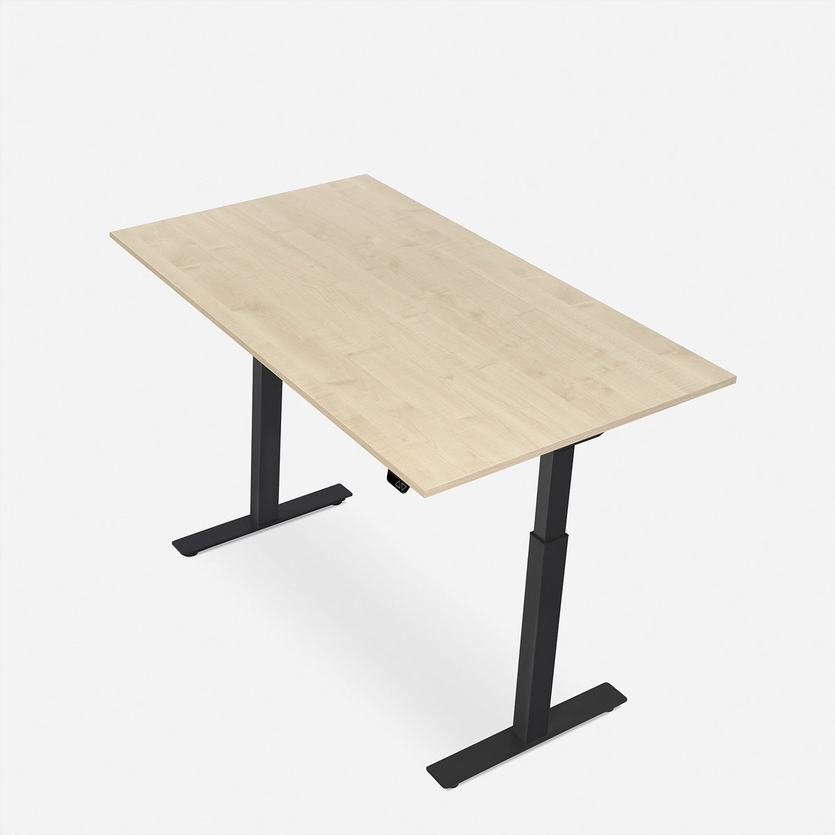 WRK21 Smart – Höhenverstellbarer Tisch, 80 × 140 cm, elektrisch, Schwarz/Mandal Ahorn