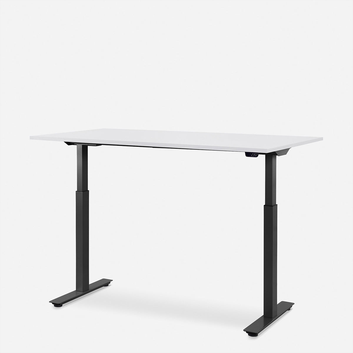 WRK21 Smart – Höhenverstellbarer Tisch, 80 × 160 cm, elektrisch, Weiss/Schwarz